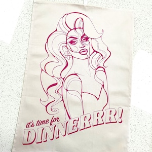 Miz Cracker Tea Towel, Drag Race, Drag Queen Kitchen Tea Towel Gift