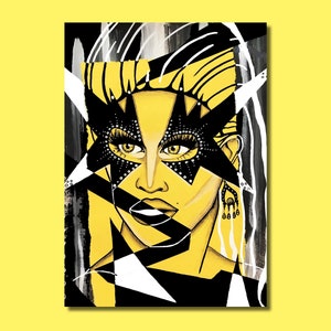 Aquaria ‘Electric’ - Rupauls Drag Race Mixed Media Art Print Postcard