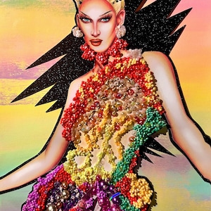 Impressão ‘Promo’ de La Grand Dame - Impressão de Drag Race, Cartão-postal de impressão de arte de Drag Queen