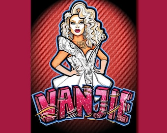 Vanessa Vanjie Mateo 'Finale' - Rupauls Drag Race konsttryck vykort
