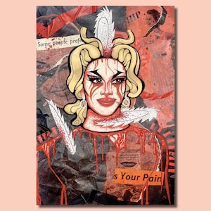 Bosco ‘Ballerina’ - Drag Race Mixed Media LGBT Art Print Postcard