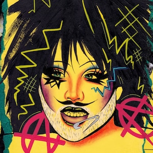 Danny Beard ‘Punk’ Print- Drag Queen Print, LGBT Queer Drag Race Art Print Postcard