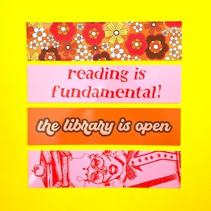 Drag Race Bookmarks, Trixie Mattel, Flower Power, Retro LGBT Bookmarks