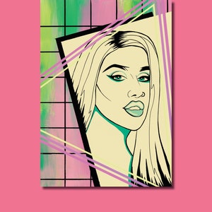 Adore Delano '90 Grunge' - Drag Race Mixed Media Art Print Postcard