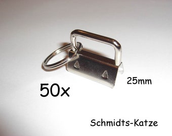 50 x Schlüsselband Rohlinge 25 mm