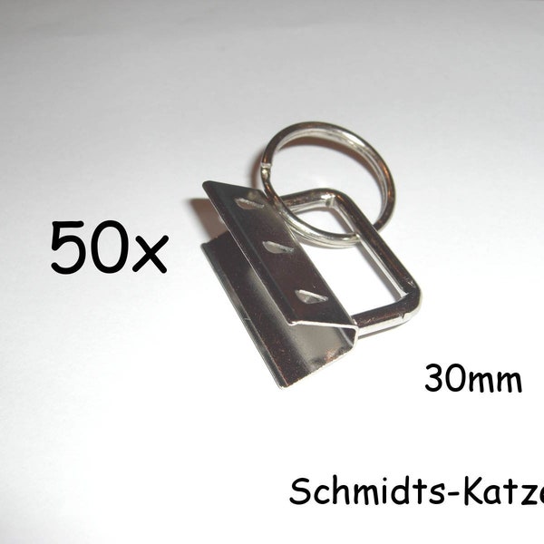 50 x Schlüsselband Rohlinge 30 mm