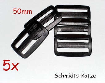 5x Schieber plastik schwarz 50mm