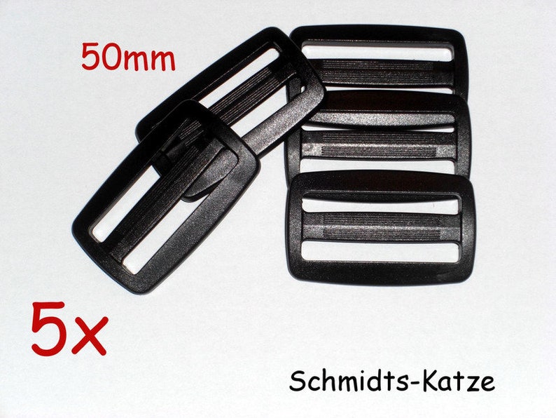 5x Schieber plastik schwarz 50mm Bild 1