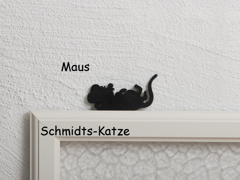 Katze für den Türrahmen Tamina mit Maus Bild 3