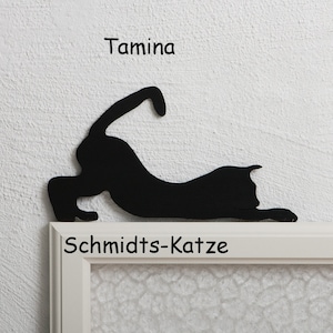 Katze für den Türrahmen Tamina mit Maus Bild 2