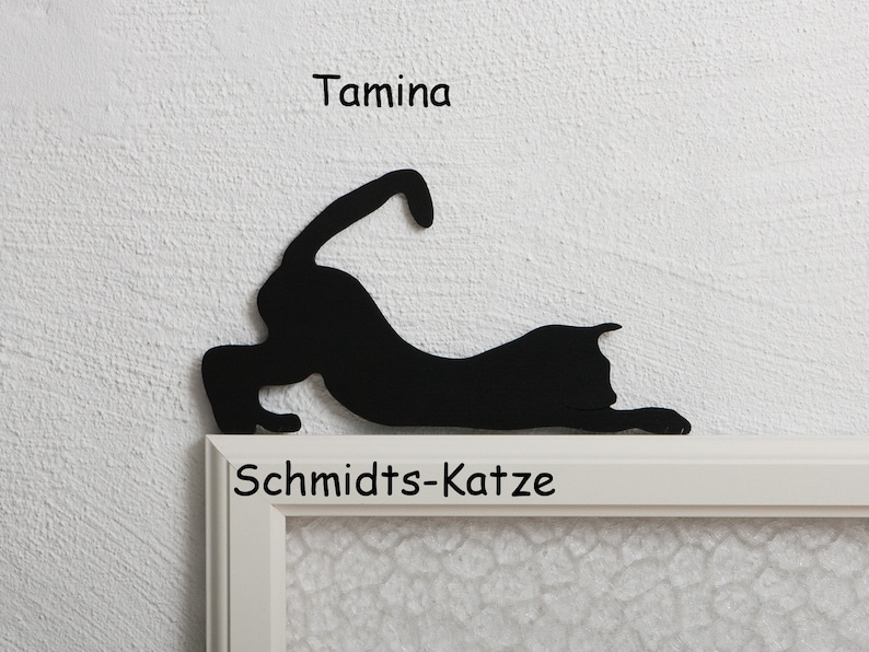 Katze für den Türrahmen Tamina mit Maus Bild 2