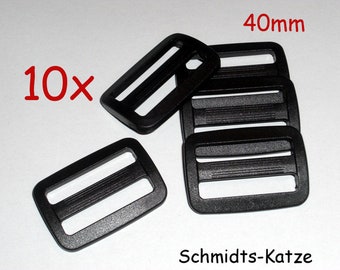 10x Schieber plastik schwarz 40mm