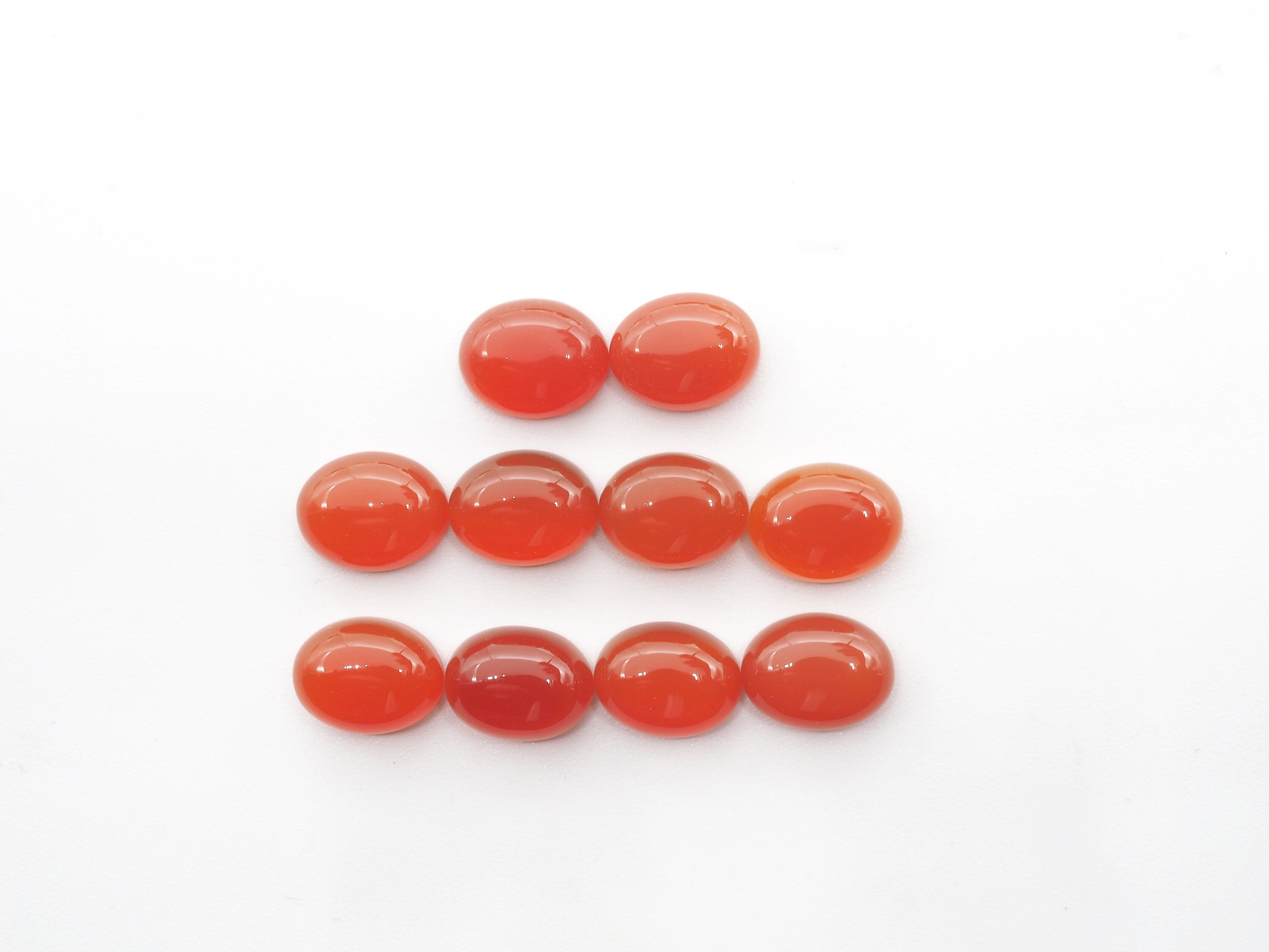 Orange Onyx Oval Cabs 9x7mm Approximately 18.19 Carat (GTG-O