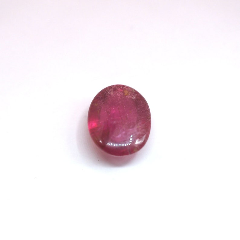GTG-RB-72 Rubellite Oval Cabochon 10.5 x 8.5 mm Single Piece Approximately 3.22 Carat