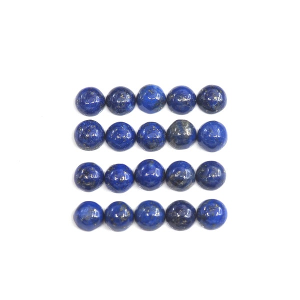 Lapis Cabs Round 4 mm Approximately 6.33 Carat, 20 Pieces (GTG-LAP-01)