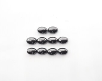 古銅 岩形 筆架 6cmx1.3cm 文房四宝(K-HA478) Hematite Oval Cabs 7x5mm, Approximately 16.41 Carat (GTG-H-9