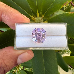 Facettierter rosa Amethyst, 12,30 x 9,20 mm, Einzelstück, ca. 7,10 Karat (GTG-PAM-1)