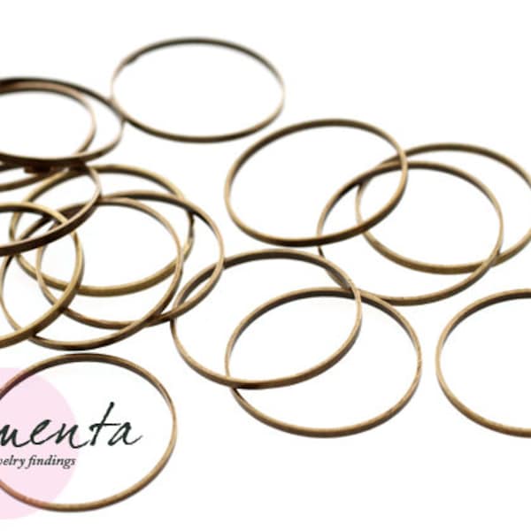 10pcs ~ 15mm ~ brass ~ bronze ~ metal rings ~ material for jewelry making