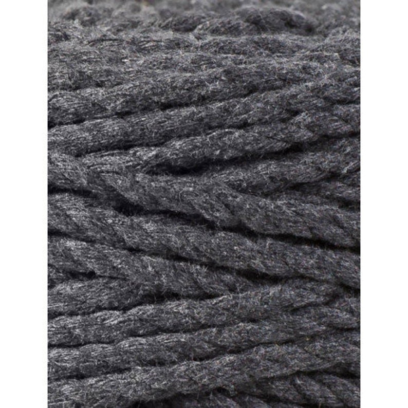 Macrame 5 mm 3PLY MAKRAMEE-SCHNUR 5 MM Yarn charcoal