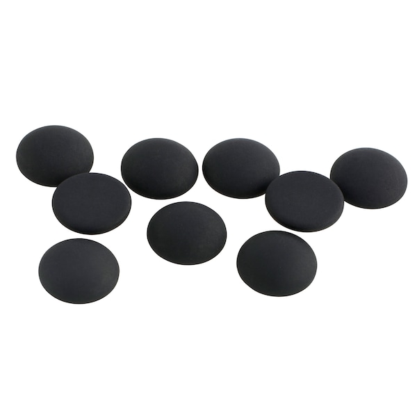 6 cabochons Polaris - 12 mm - noir mat - cabochons pour la fabrication de bijoux