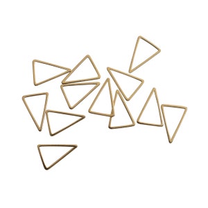 10pcs ~ 12 x 17 mm ~ brass ~ light gold ~ triangle ~ material for jewelry production