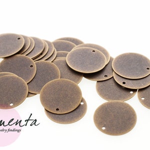 10pcs ~ 14 mm ~ latón ~ discos ~ colgante ~ material para la fabricación de joyas