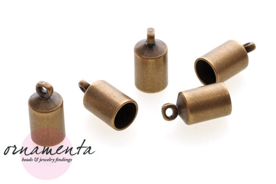 4pcs 7 X 13 Mm Brass End Caps Jewelry Making Material Etsy