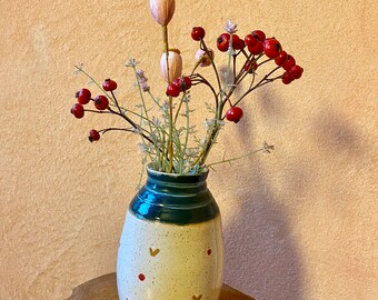 Ceramic vases-stoneware-flower power-flower vase