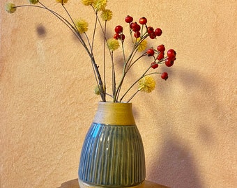 Ceramic vases-stoneware-flower power-flower vase