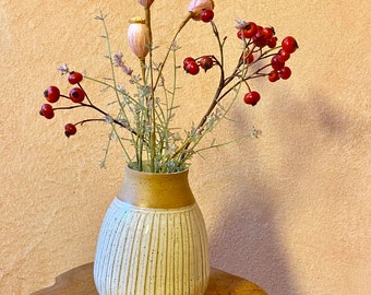 Ceramic vases-stoneware-flower power-flower vase