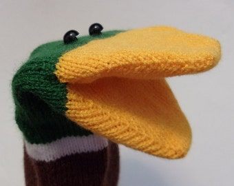donald duck sock puppet