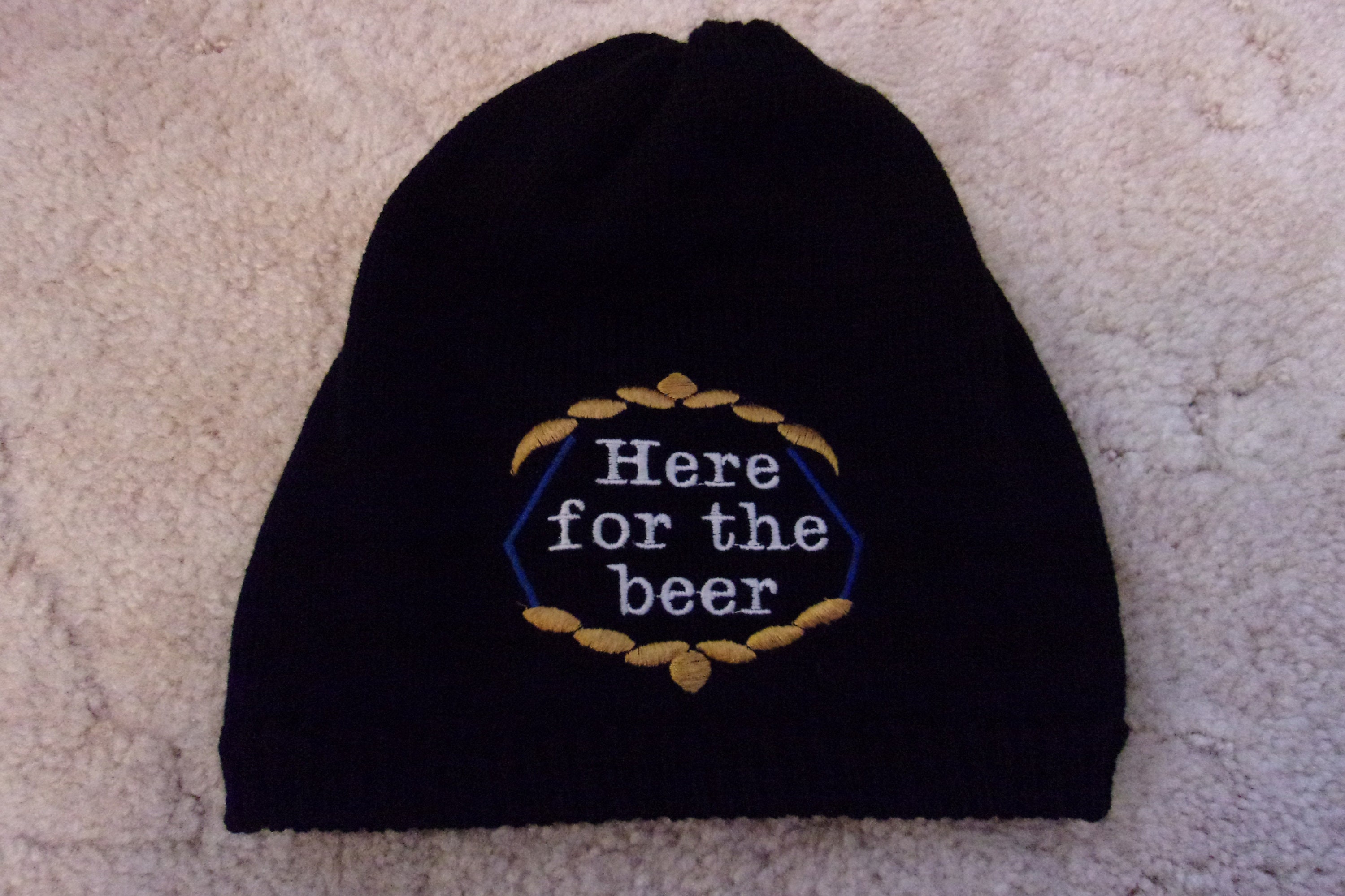 Beer Beanie Funny Skull Cap Here for the Beer Hat Alcohol Etsy