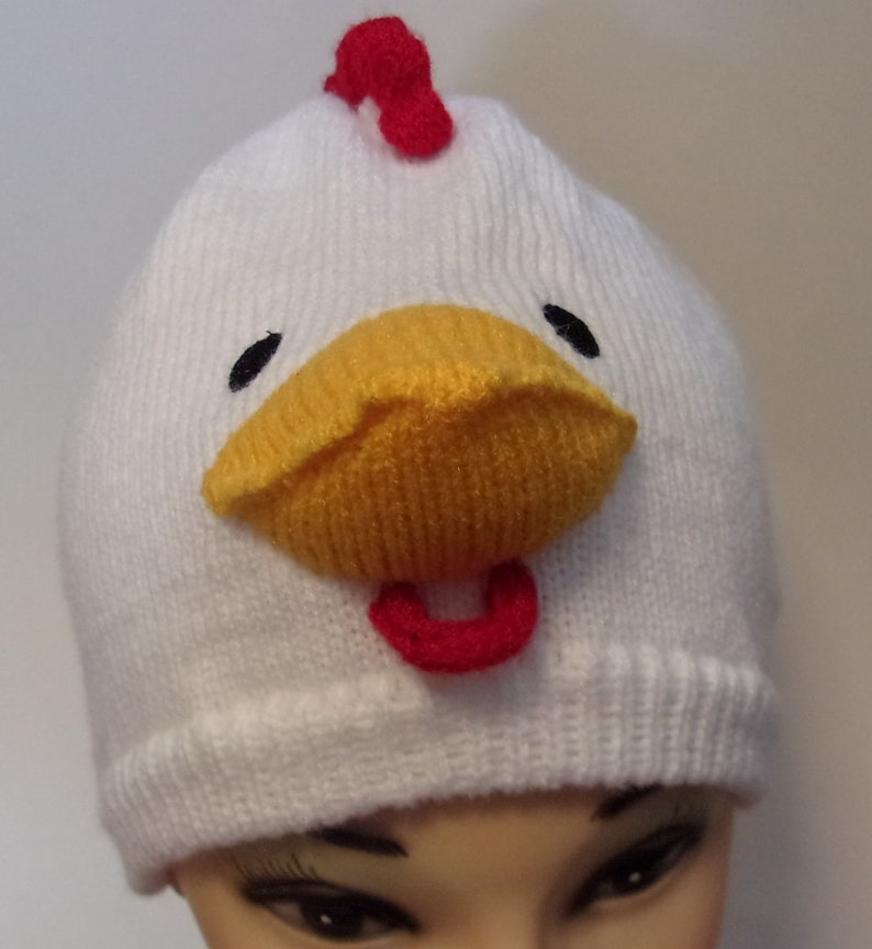 Chicken hat hen skull cap rooster beanie funny animal Etsy