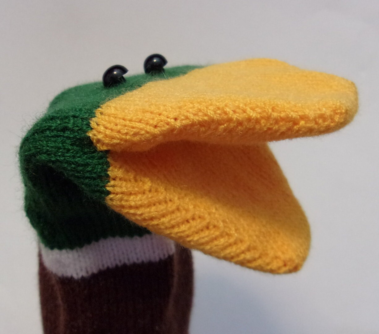 Hand Puppet Mallard Duck Sock Puppet 