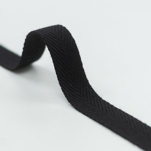 Schwarzes Band, Bandstoff, Ripsband, Nähband, Spitzenstoff, Band, Band für Kleid, RI00144