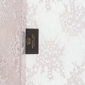 Lilac lace fabric, Lace fabric, boho lace fabric, Chantilly lace fabric, scalloped lace fabric, bridal lace, Fabric By the Yard  K01158
