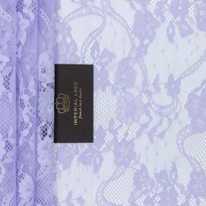 Tissu dentelle lilas, tissu dentelle, tissu dentelle bohème, tissu dentelle de Chantilly, tissu dentelle festonné, dentelle de mariée, tissu par mètre K01141