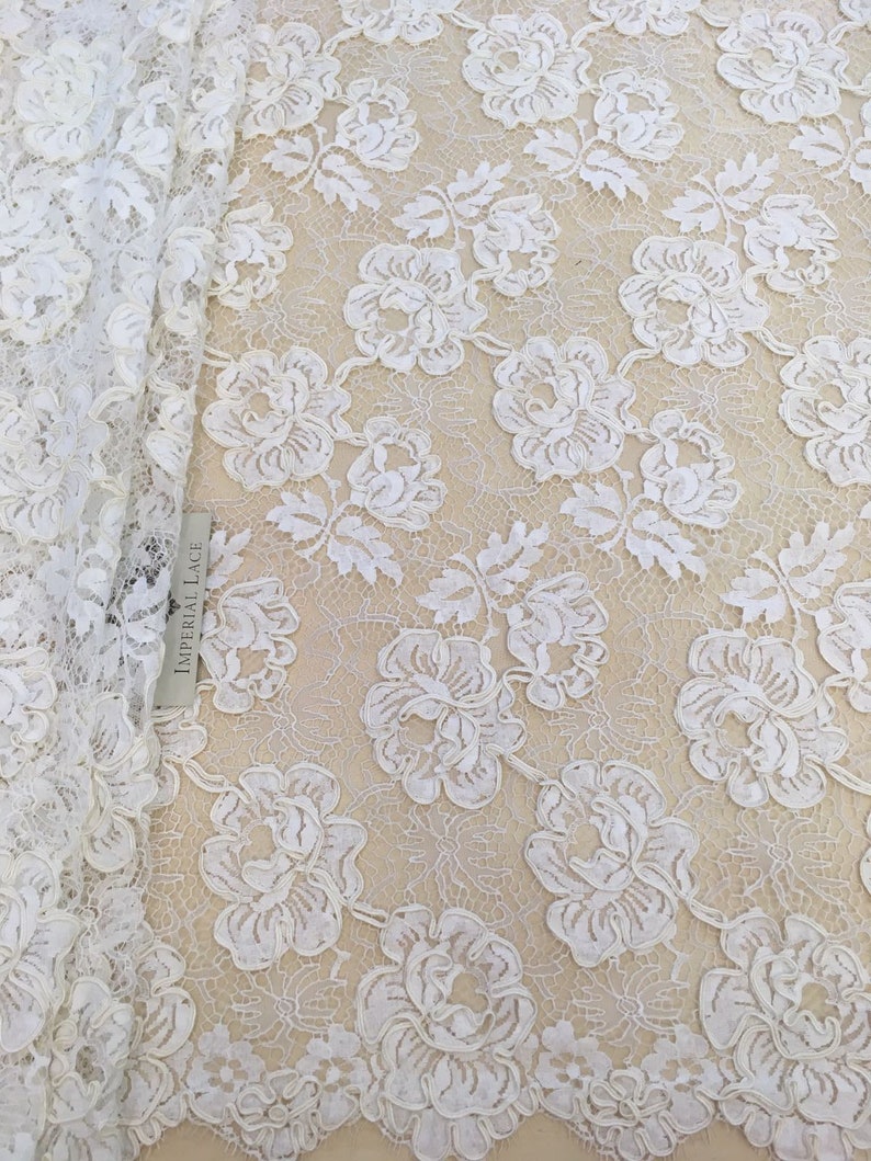 Dresses Lace Wedding Lace Embroidered lace Bridal lace Veil lace Lingerie Lace Alencon Lace 10Colors Alencon lace fabric French Lace