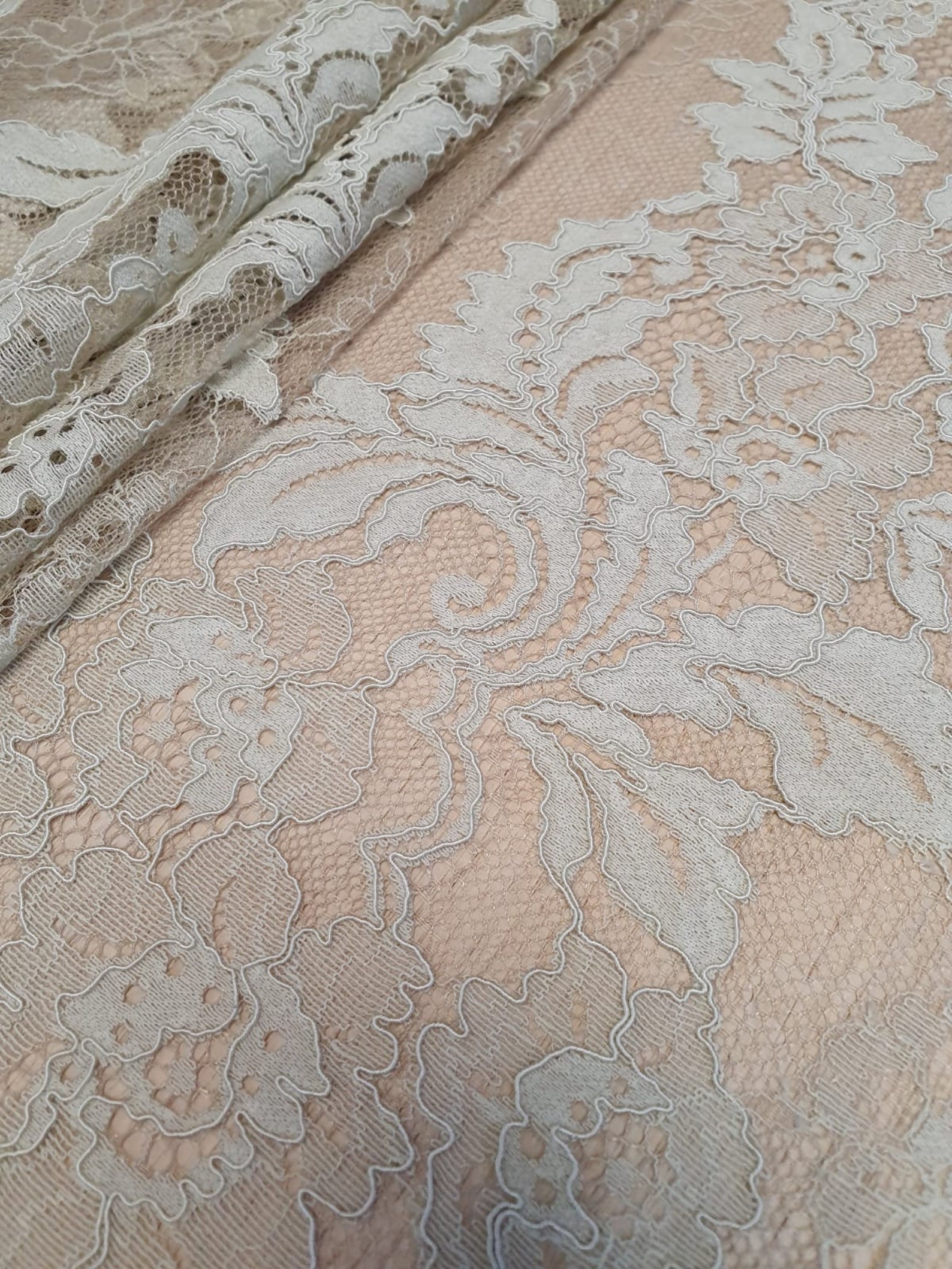 Green Lace Fabric French Lace Embroidered Lace Wedding Lace Etsy