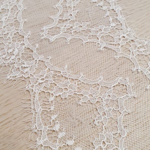 Offwhite lace Trimming French Lace Chantilly Lace Bridal Gown lace Wedding Lace Veil lace, Garter lace, Lingerie Lace MB00307