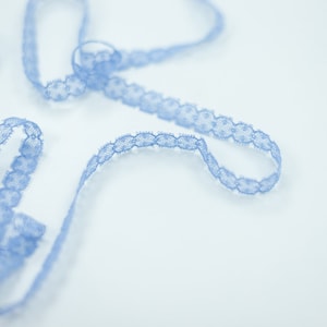 Blue lace Trim, Chantilly Lace, French Lace, Wedding Lace, Scalloped lace, Lingerie Lace, Lace by the yard, Bridal Lace MK00598