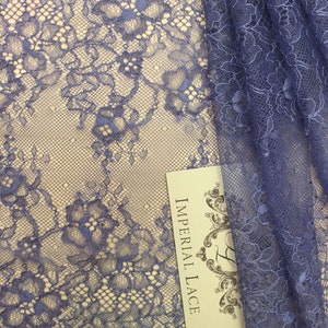 Blue Lace Trim French Lace Chantilly Lace Bridal Gown lace Wedding Lace Lilac Lace Veil lace Garter lace Lingerie Lace Lace fabric MK00212