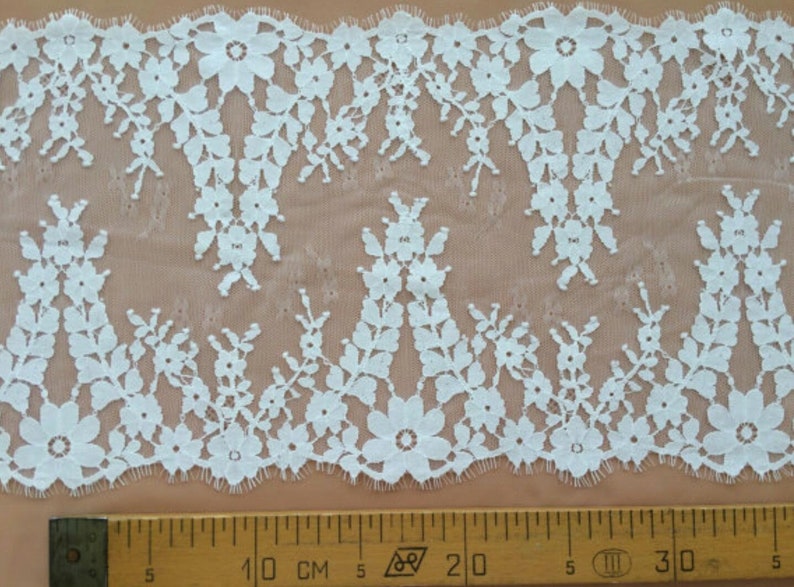 White Lace Trim Veil lace Wedding Lace Chantilly Lace Bridal Gown lace French Lace Garter lace White Lace Lingerie Lace MB0001