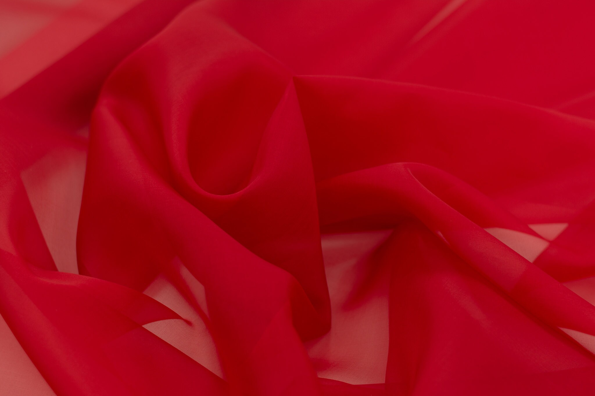 Red Silk organza Pure Silk organza fabric Bridal Silk Etsy