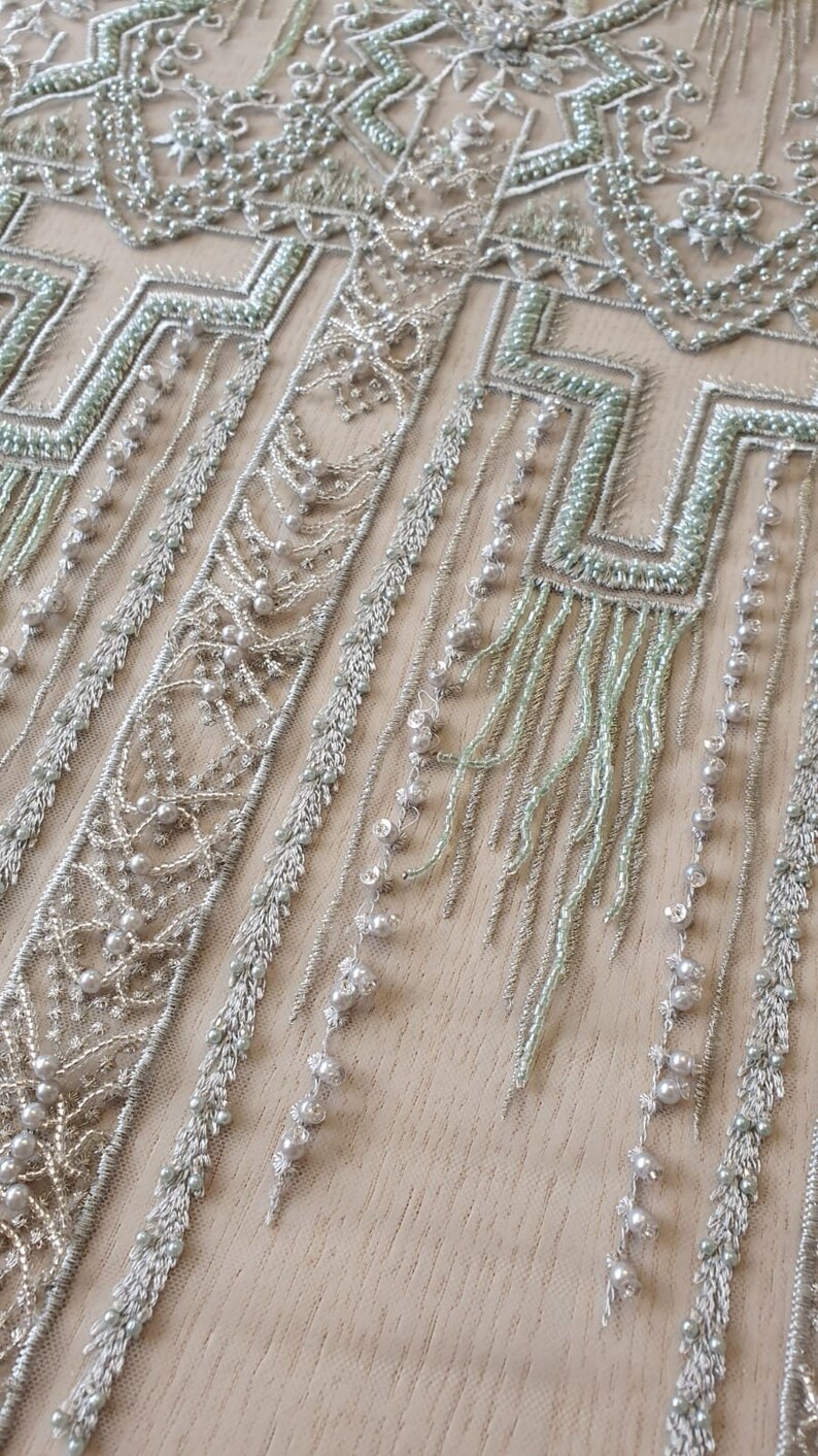 Multicolor Beaded Lace Fabric French Lace Wedding Lace 3D Lace Etsy