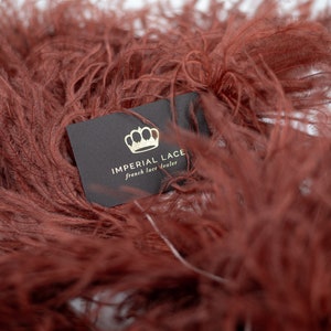 Reddish Brown Ostrich Feathers, natural Feather trim, Ostrich Feather Fringe, Brown feather, one yard of feather, craft feathers Spalvas 96