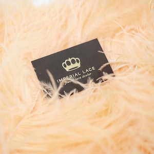 Light Orange Ostrich Feathers, Natural ostrich Feather trim, Feather Fringe, Earring feathers, By the yard, Craft feathers Spalvas 93
