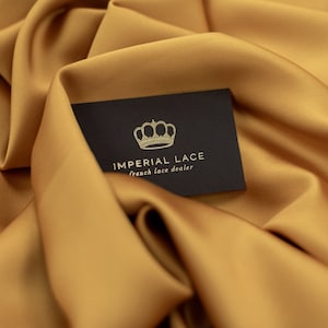 Mustard satin fabric, Satin fabric, Lingerie fabric, Polyester satin fabric, Lace fabric, Premium satin, Mustard fabric,  Z00718