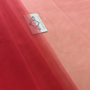 Raspberry red tulle fabric, Lingerie red net, Red net fabric, Lingerie net fabric, Red fabric, Red tulle, Tulle fabric, T00161