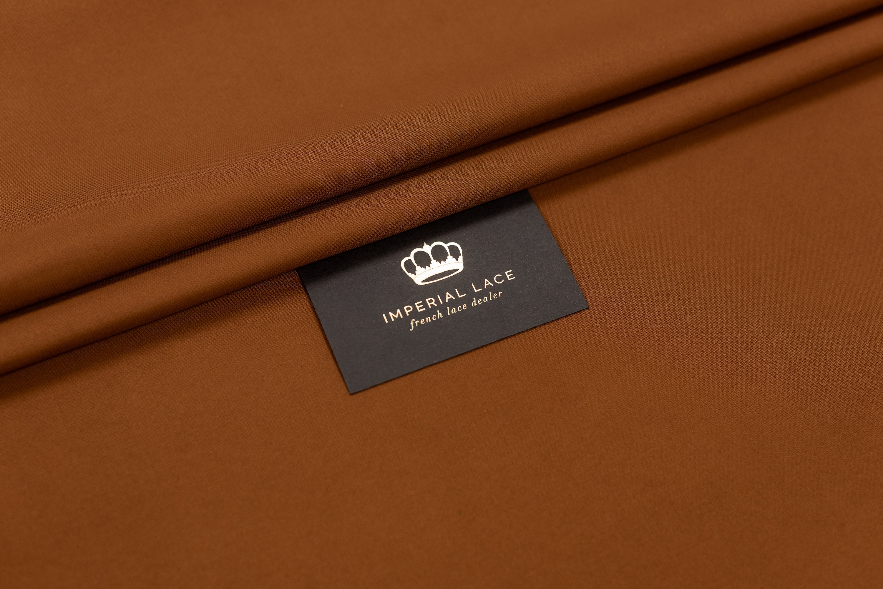 スカート VERNICE VISCOSE Metallic Bronze Color Cady Fabric, Dark Bronze Viscose